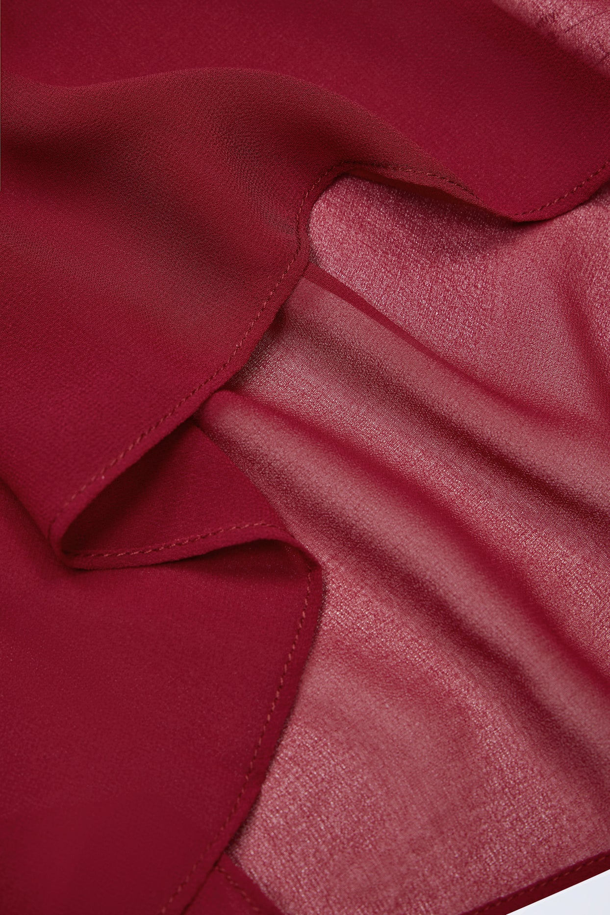 Cowl-Neck Backless Mini Dress in Dark Cherry - 6