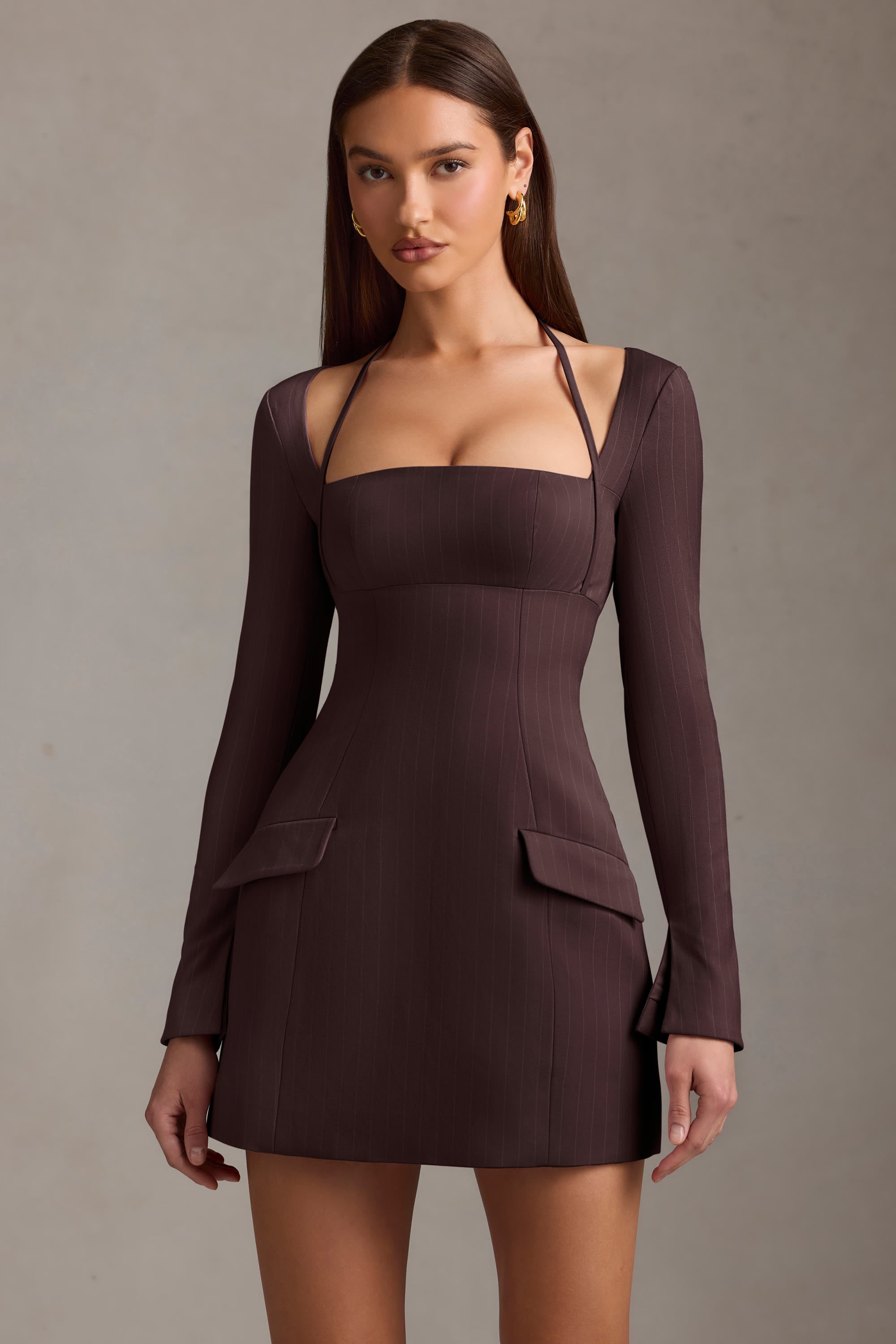 Pinstripe Mini Dress main image 0