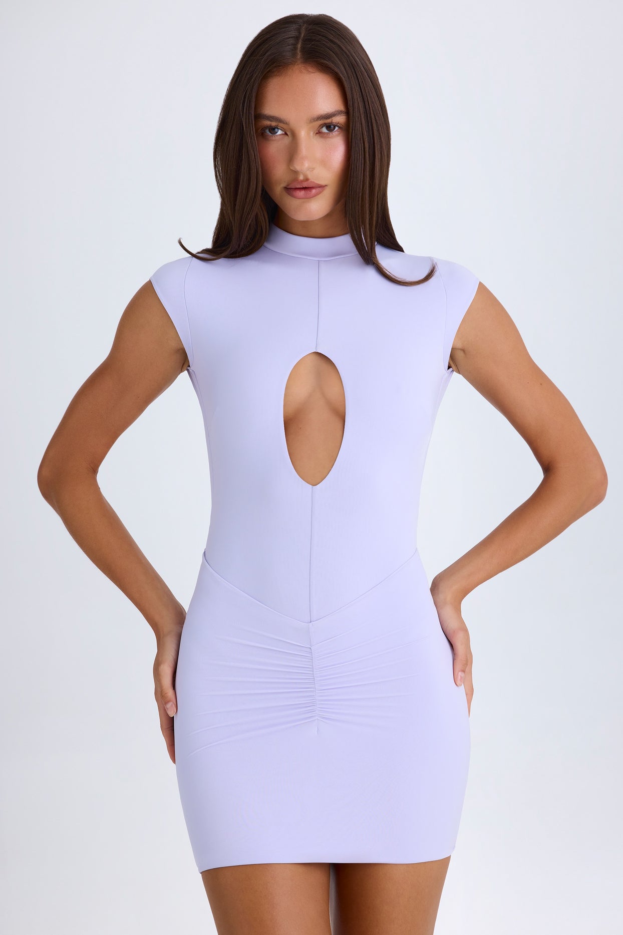 Cut-Out Bodysuit in Soft Lilac - 7