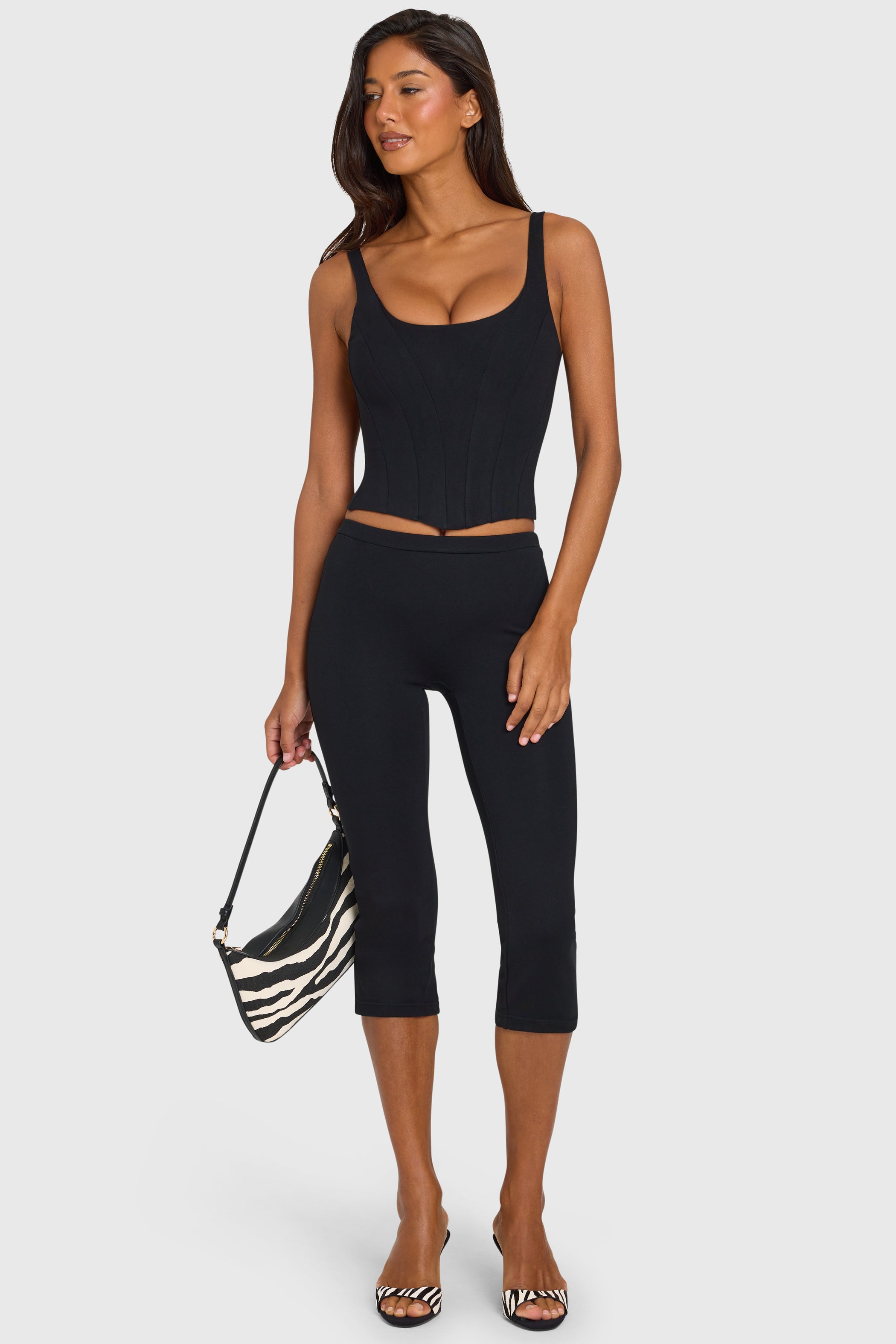 Ponte Capri Leggings in Black