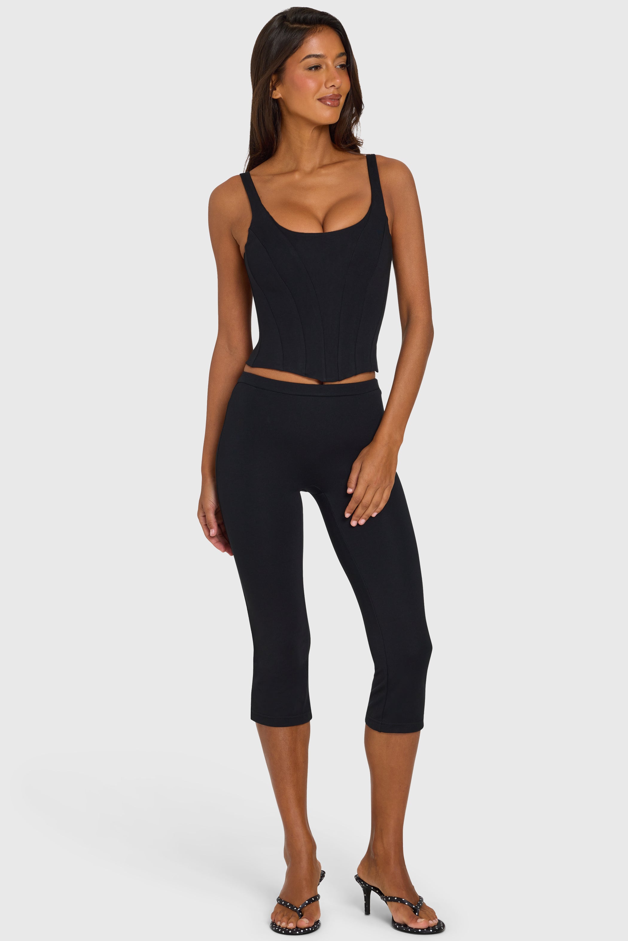 Ponte Capri Leggings in Black
