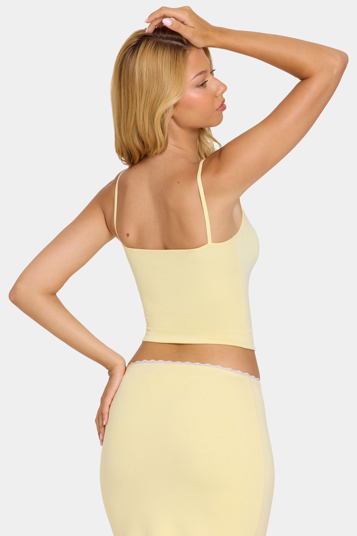 Modal Lace-Trim Top in Butter - 7