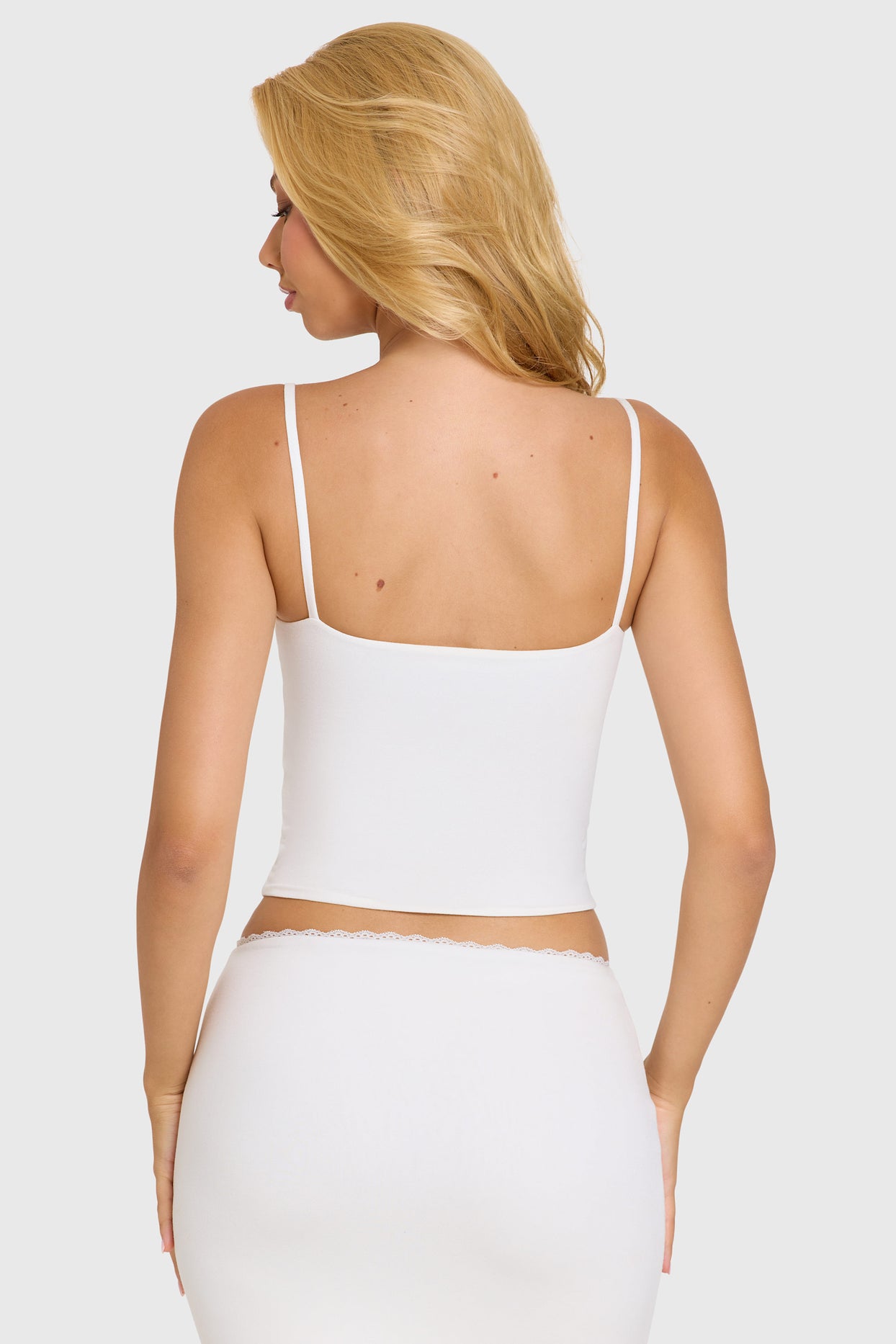 Modal Lace-Trim Top in Coconut - 8
