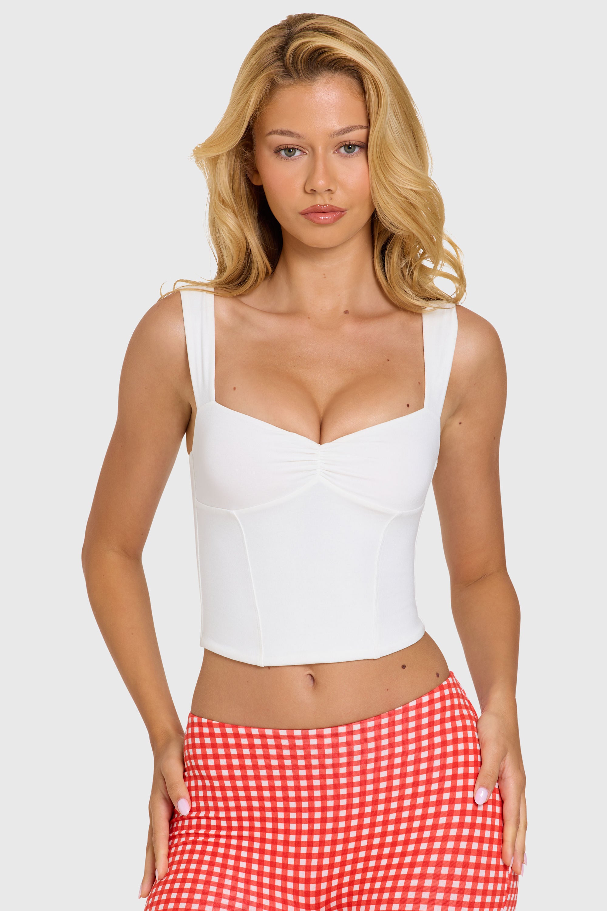 Modal Ruched Bust Top in Coconut - 1
