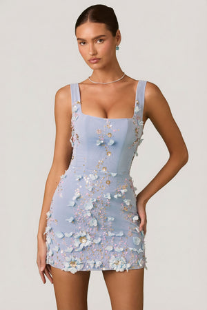 oh polly embellished corset mini dress cobalt blue INES Embellished Corset Mini Dress in Cobalt Blue Size 4 - $80 (38% Off Retail) New With Tags