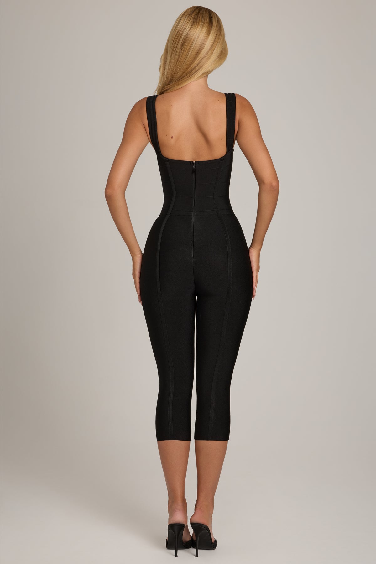 Bandage Capri Jumpsuit in Black