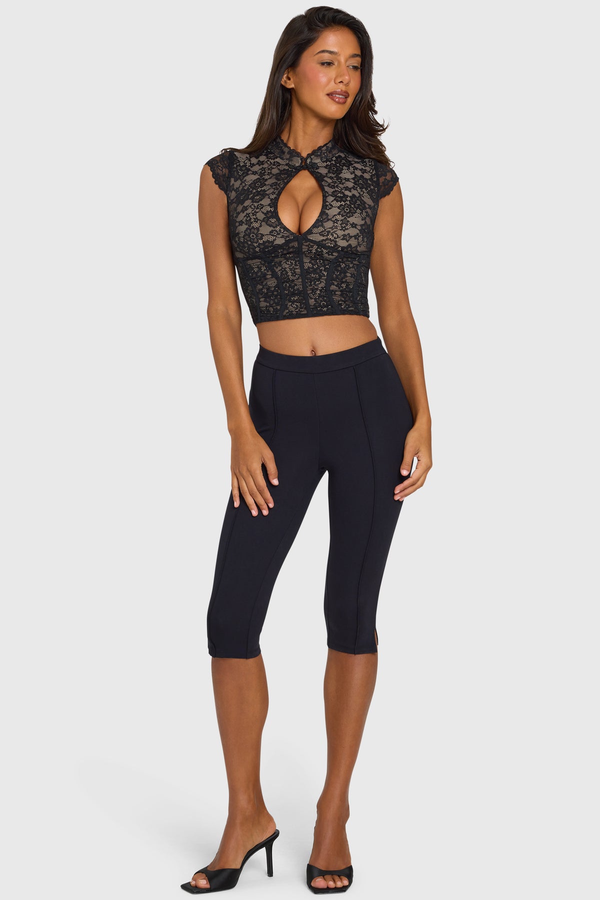 Ponte Capri Leggings in Black