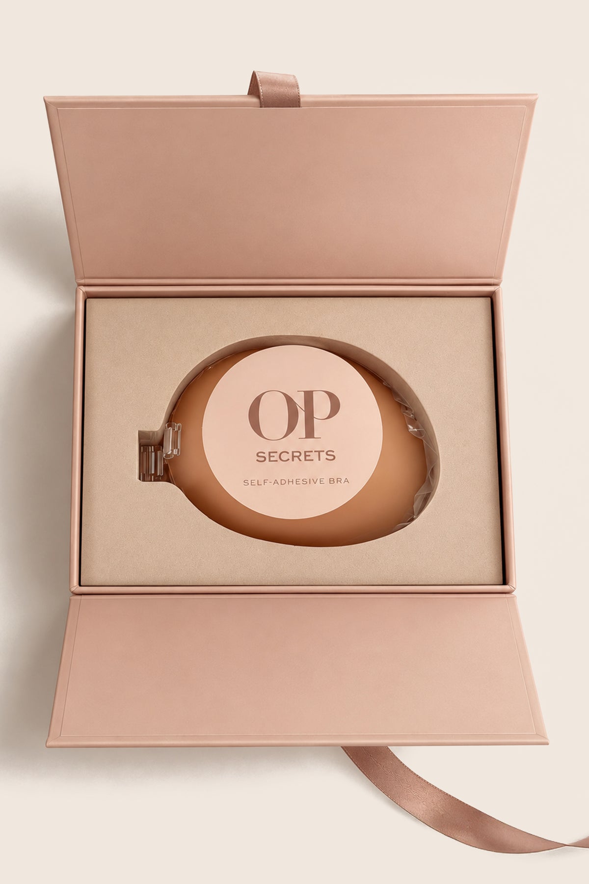 ⁣⁢Klebe-BH ohne Rücken in Almond⁤⁣