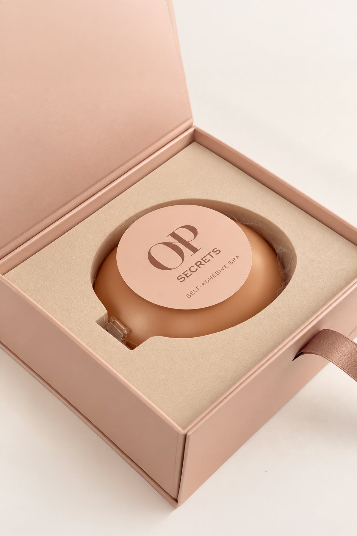 ⁣⁢Klebe-BH ohne Rücken in Almond⁤⁣