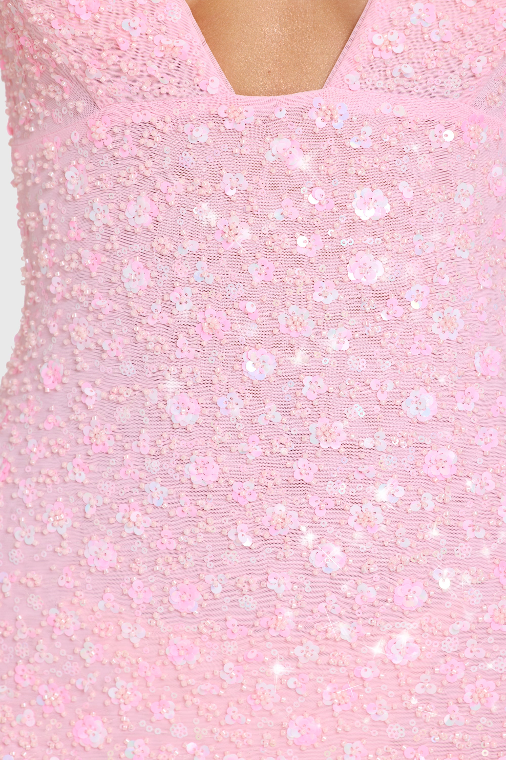 Embellished Mini Dress in Bubblegum Pink