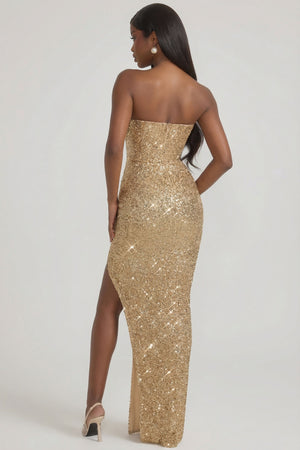Jasella Embellished Corset Gown in Gold | Oh Polly Jasella Embellished Corset Gown in Gold | Oh Polly