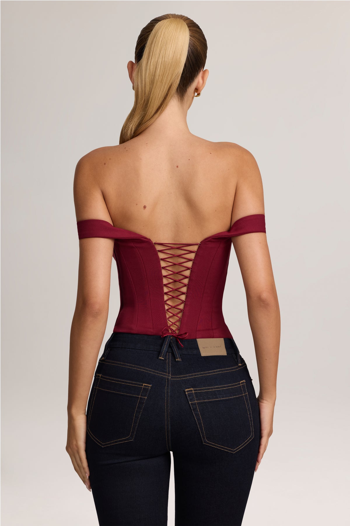 ⁣⁢Ponte Bardot Korsett-Top in Wine⁤⁣