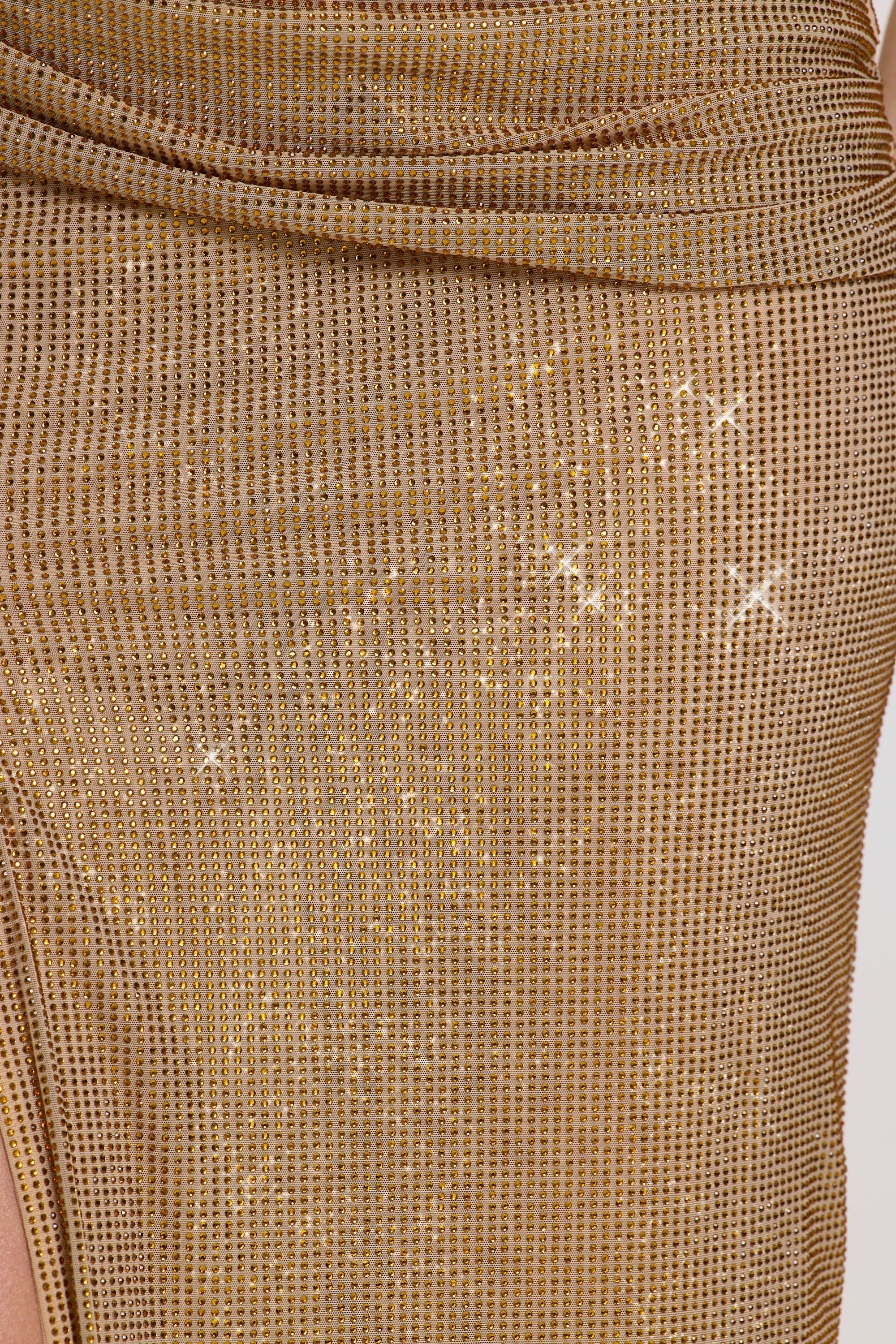 Embellished Maxi Dress in Gold