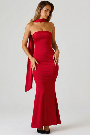 strapless open back dress Artiste Scarf Mini Dress Black main image 0