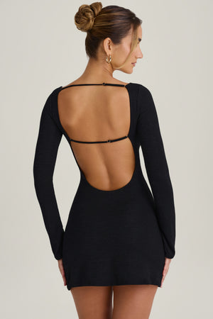 Mavisa Cut-Out Long-Sleeve Mini Dress in Black | Oh Polly Mavisa Cut-Out Long-Sleeve Mini Dress in Black | Oh Polly