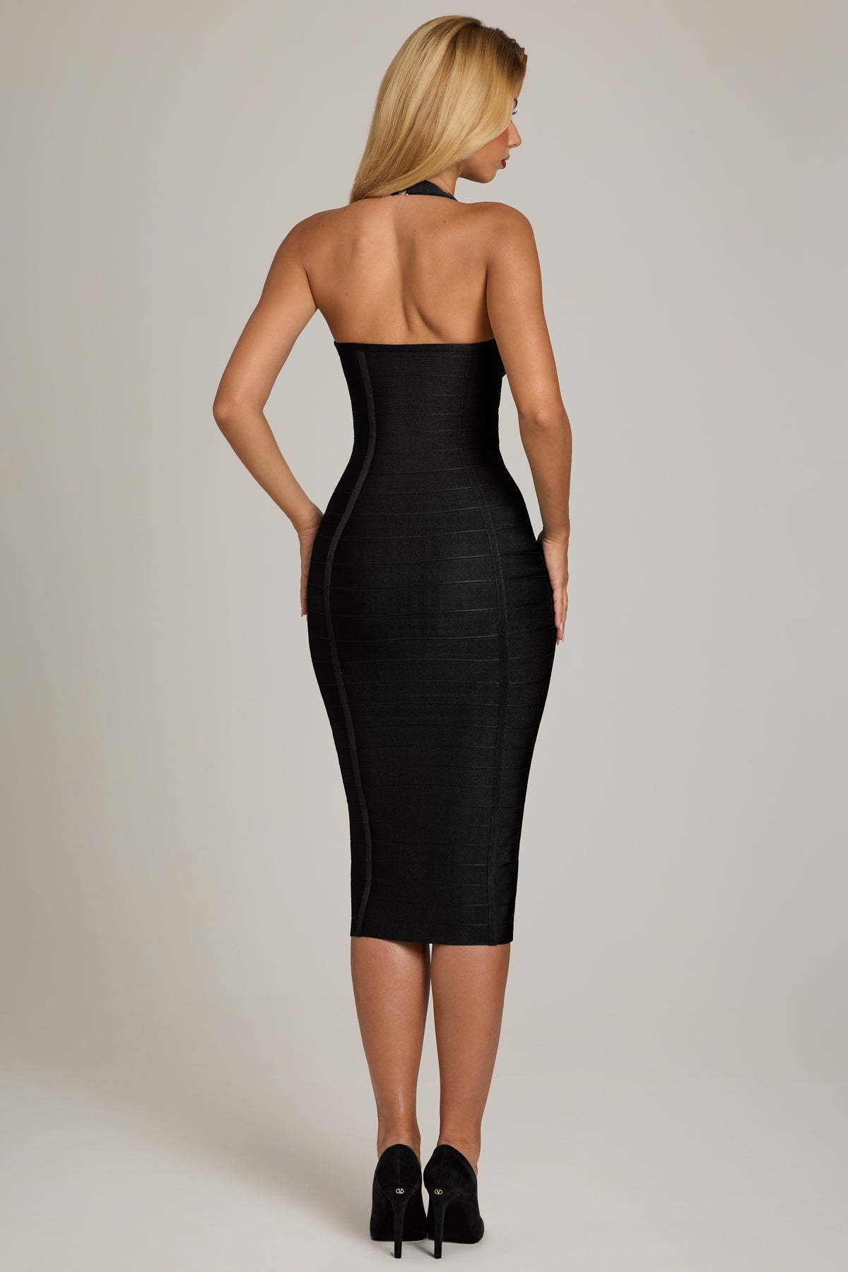 Bandage Midi Dress in Black
