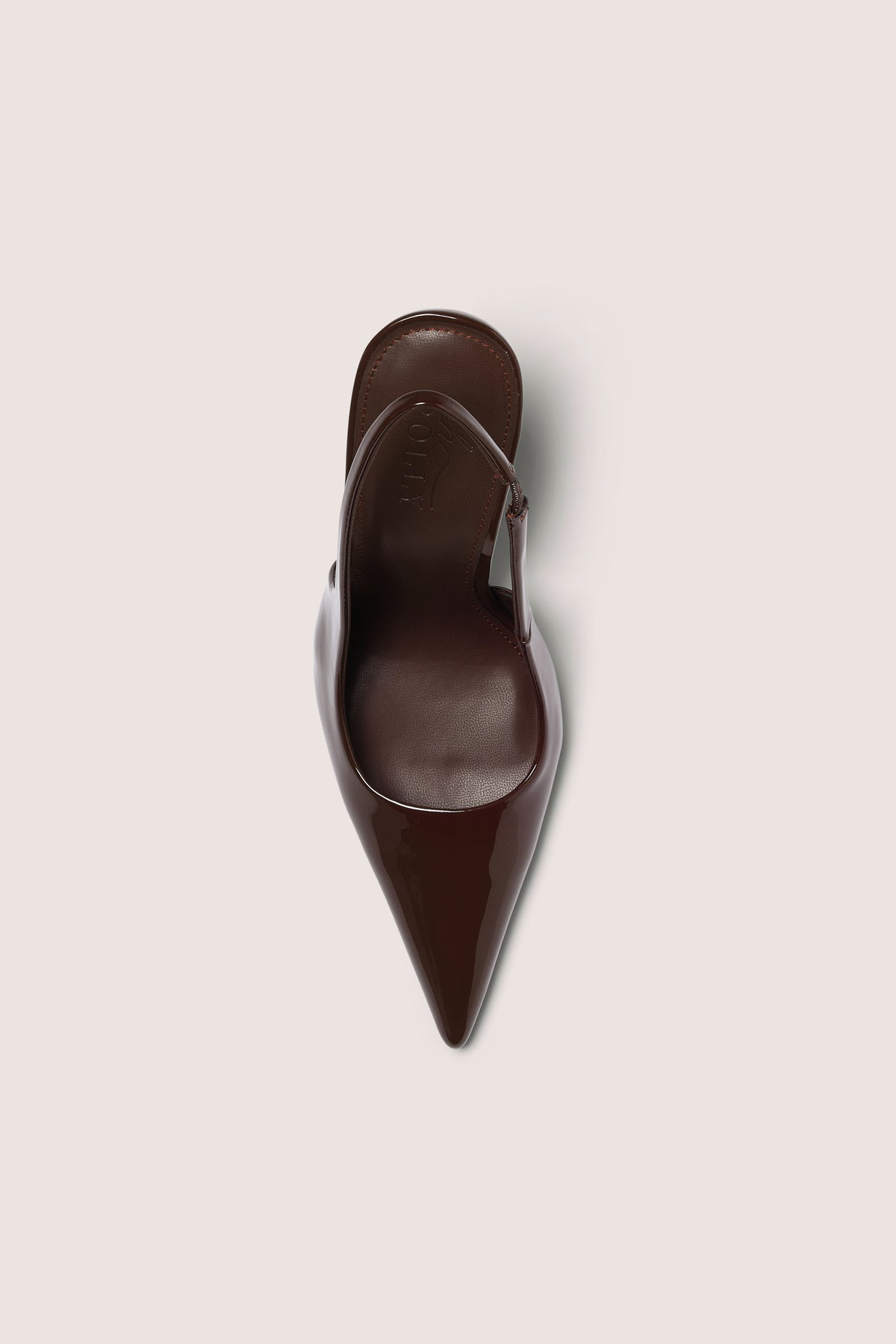 ⁣⁢Sling-Back-Heels in Chocolate Brown⁤⁣