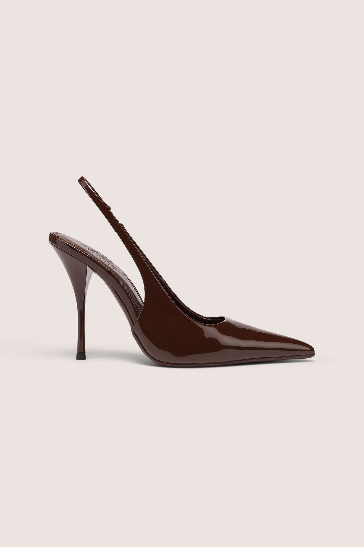⁣⁢Sling-Back-Heels in Chocolate Brown⁤⁣