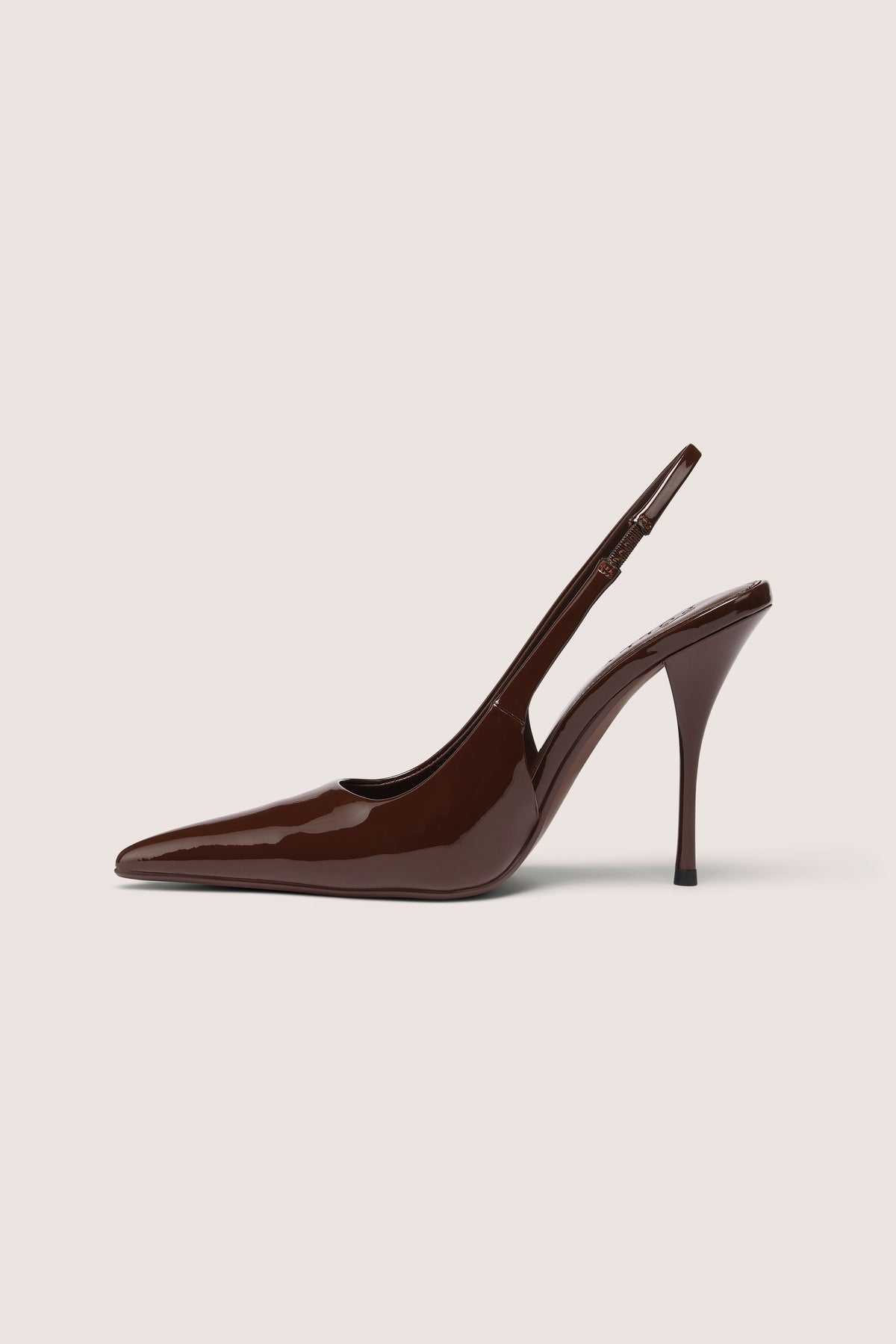 ⁣⁢Sling-Back-Heels in Chocolate Brown⁤⁣