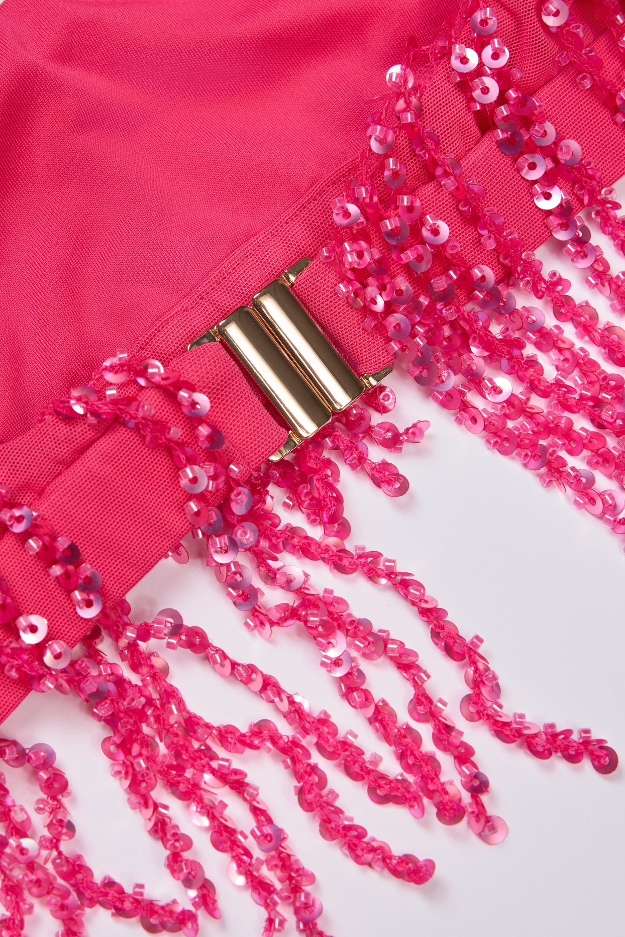 Fringed Bralette in Raspberry - 7