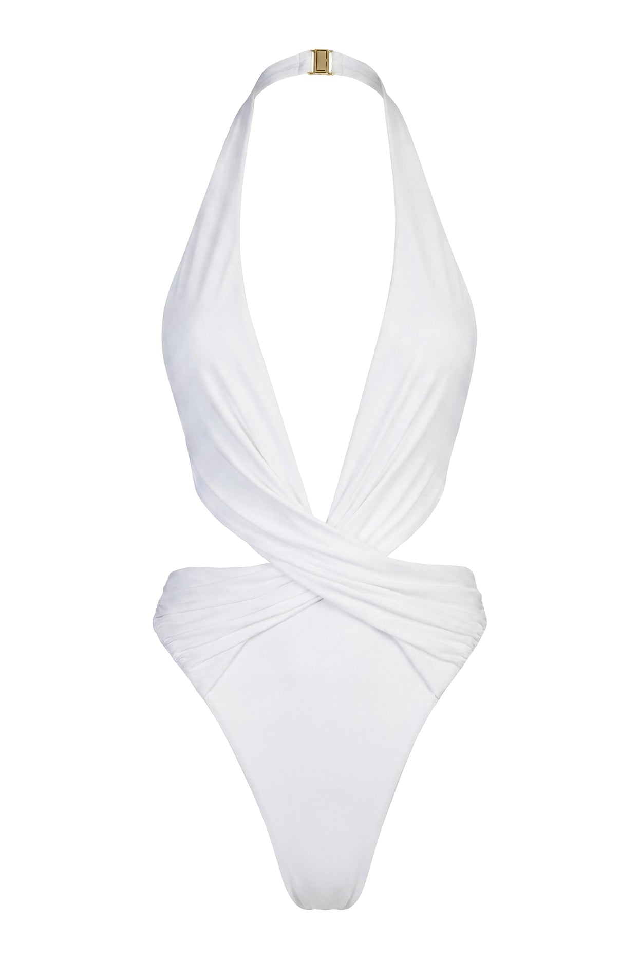 Halterneck Cheeky Swimsuit  in Coconut - 4