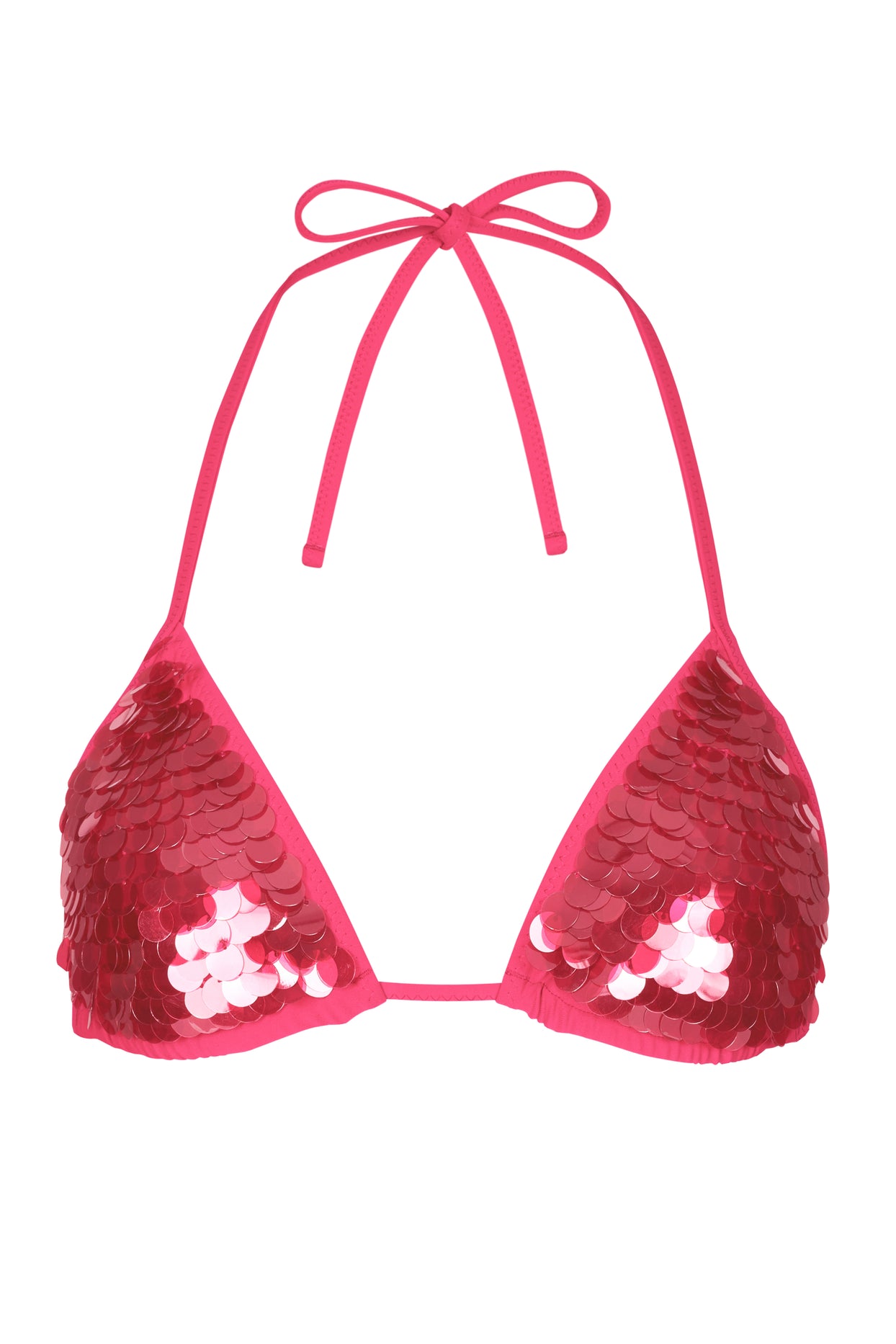Triangle Bikini Top in Raspberry - 5