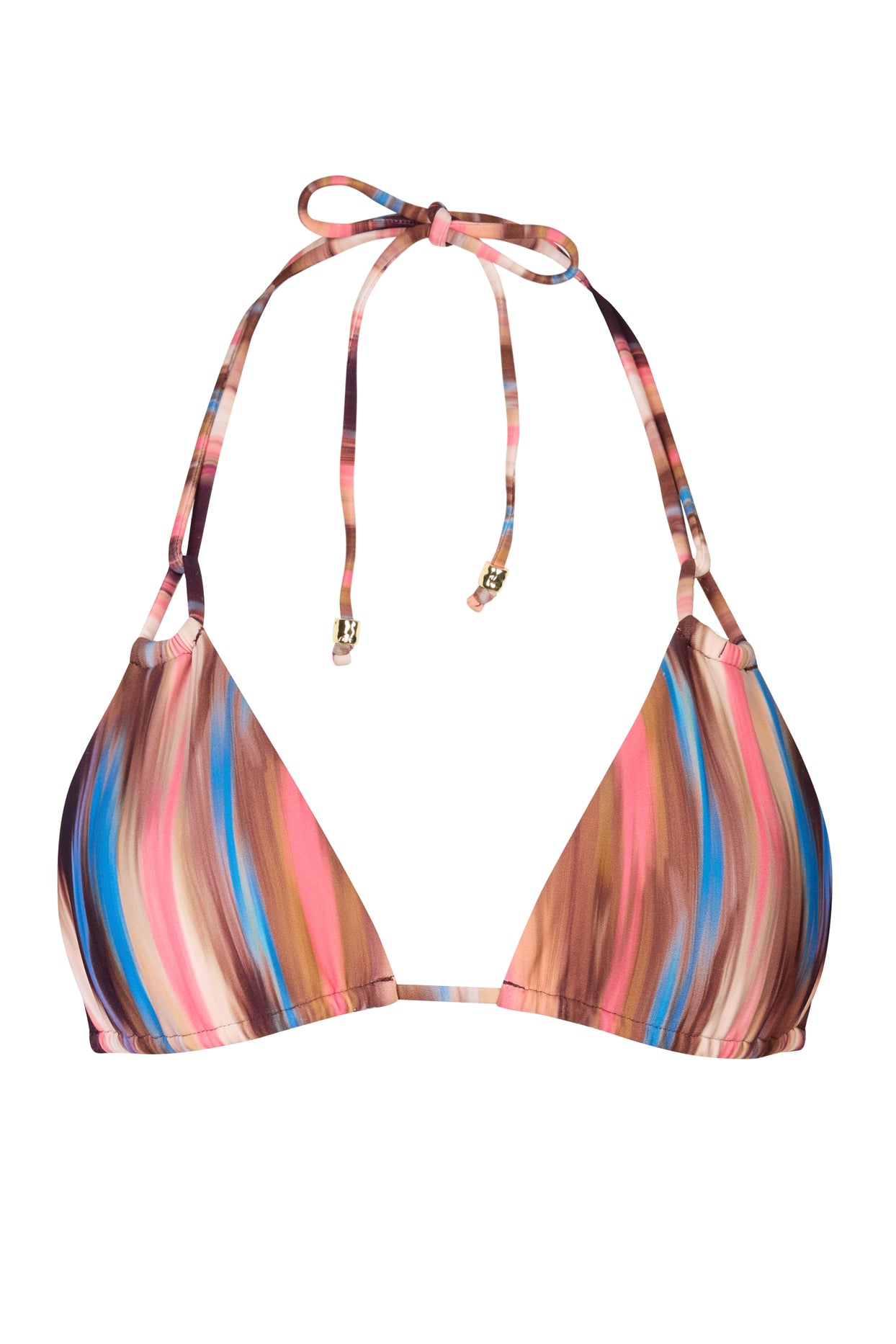 Triangle Bikini Top in Abstract Stripe - 5