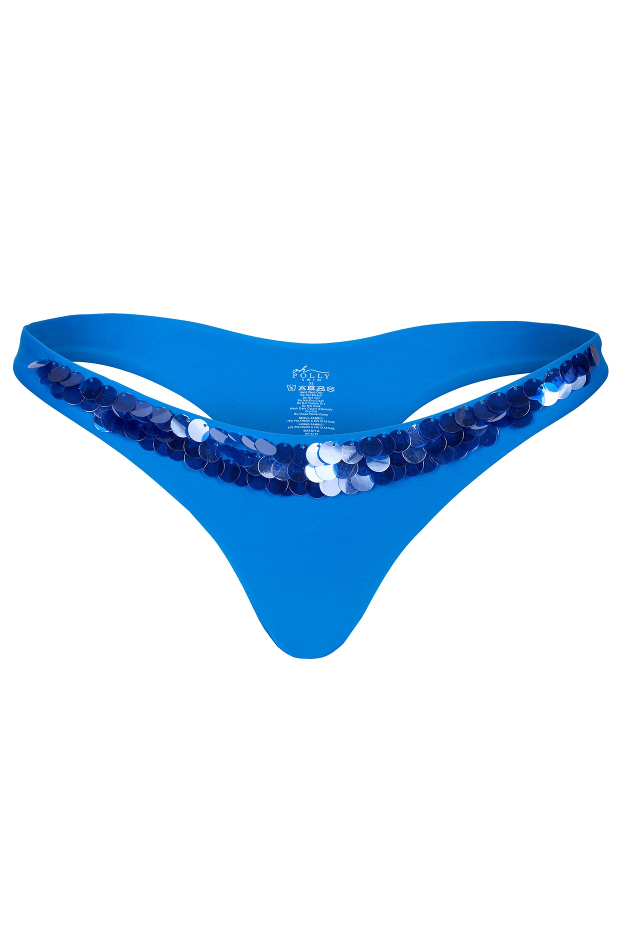 Thong Bikini Bottoms in Sapphire - 5