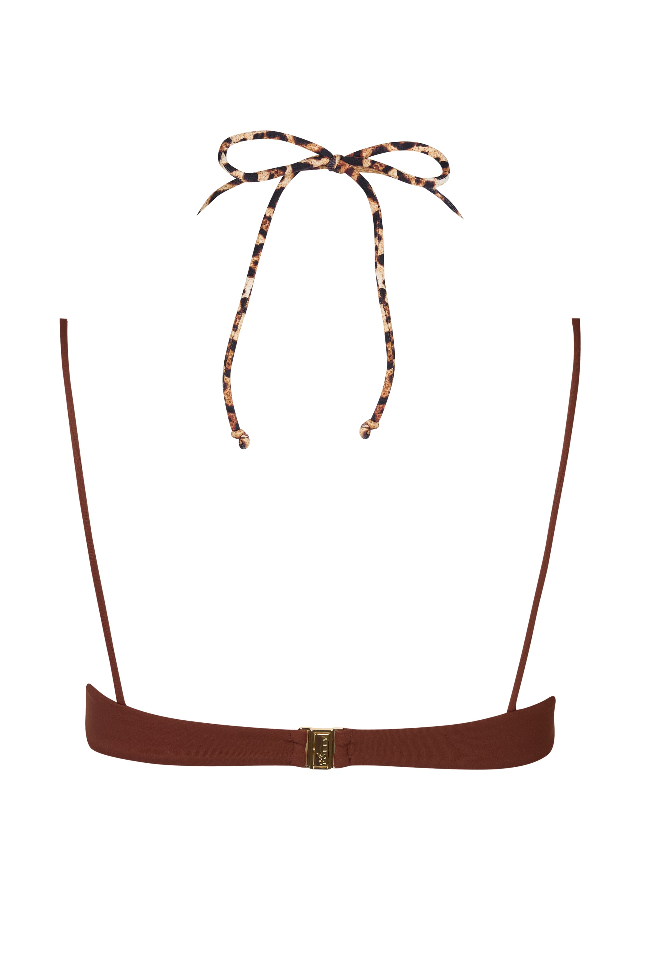 Layered Bikini Top in Brown Contrast