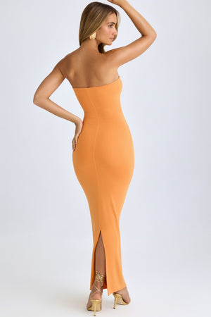 Modal Bandeau Maxi Dress in Sunset Orange