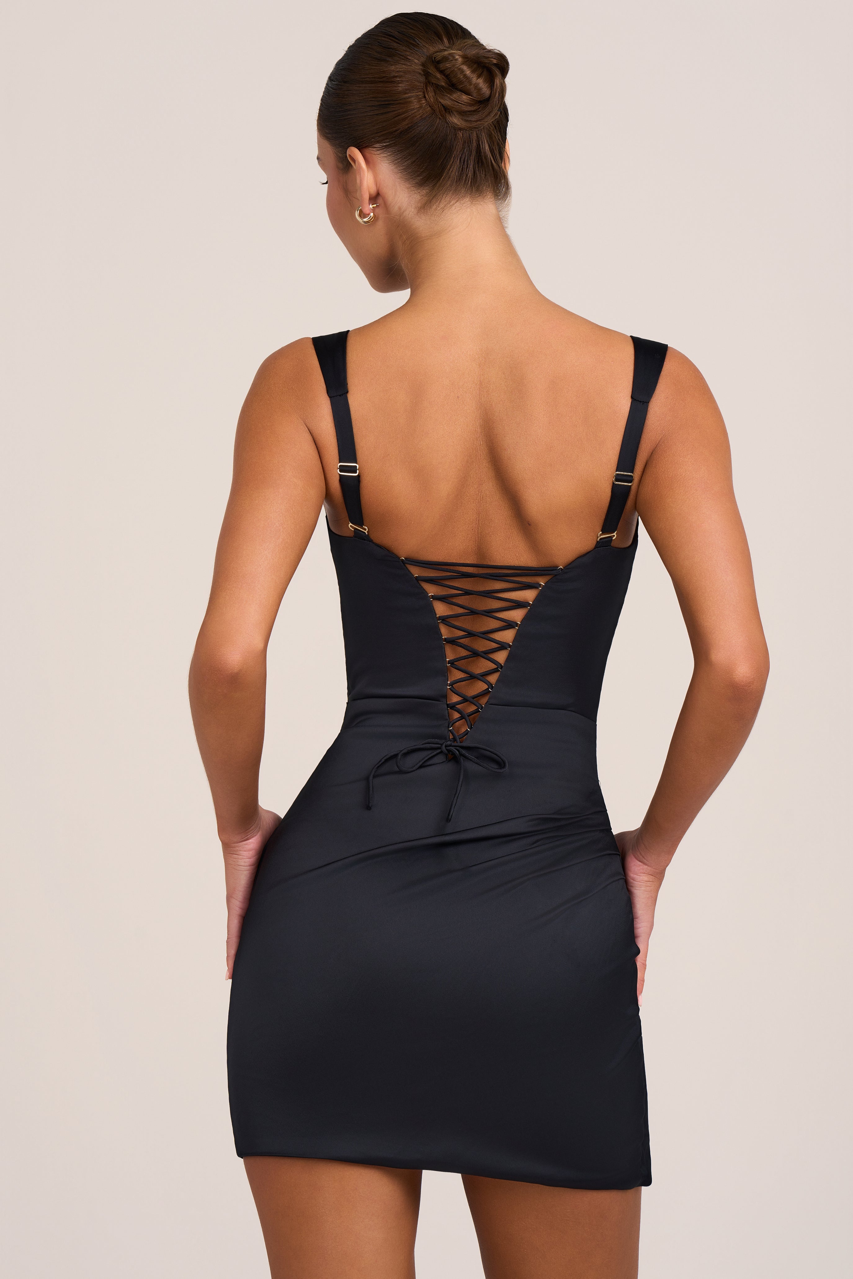 Wyrda Satin Mini Dress in Black | Oh Polly – Oh Polly UK