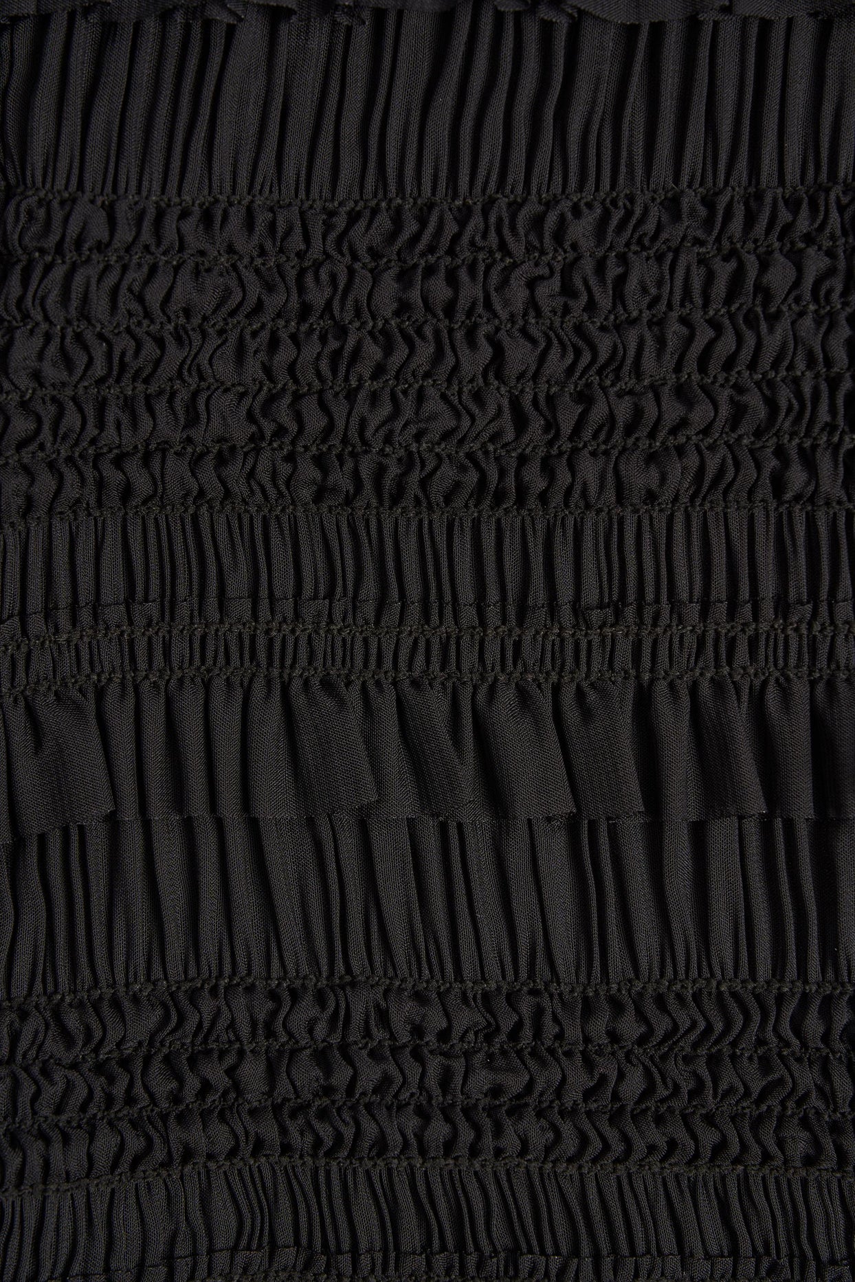 Ruffled Mid-Rise Shorts in Black - 3