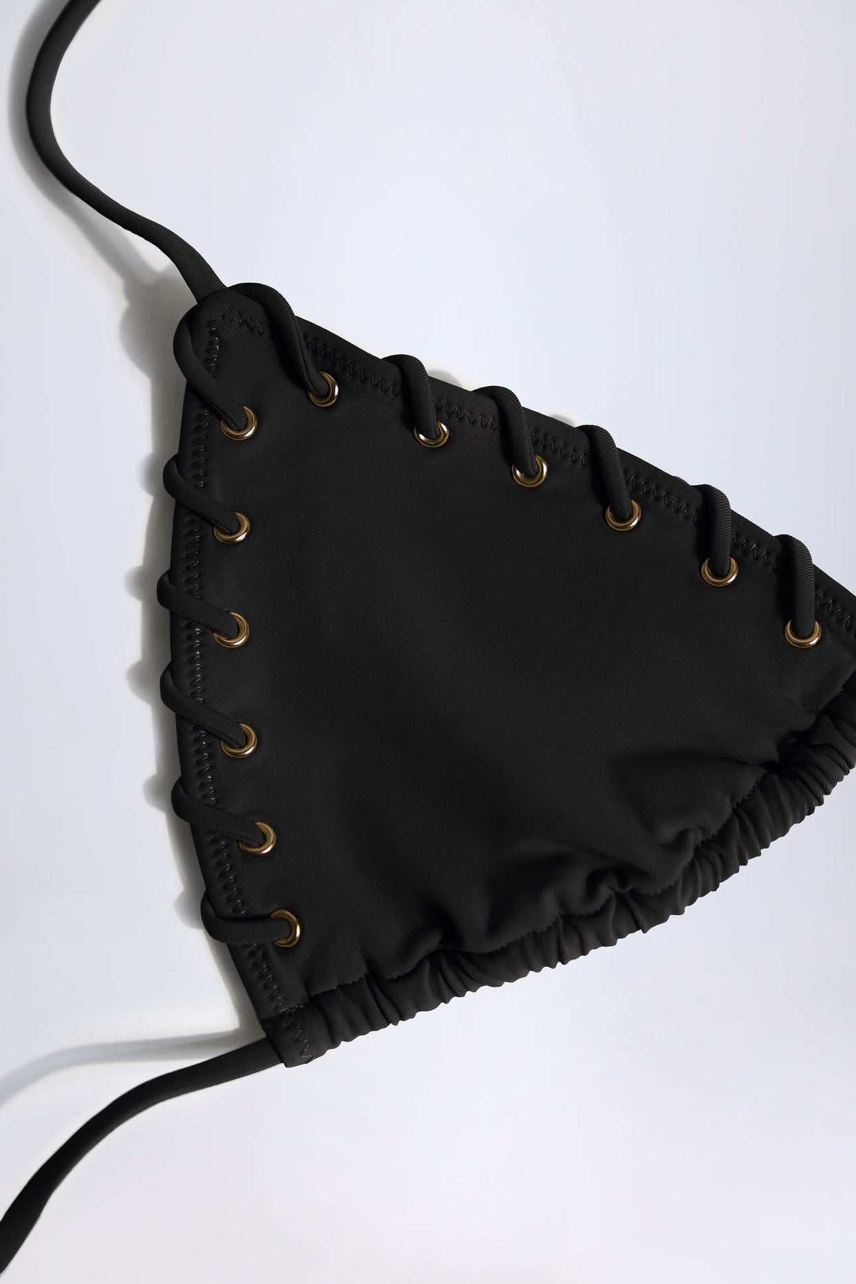 Triangle Bikini Top in Black - 5