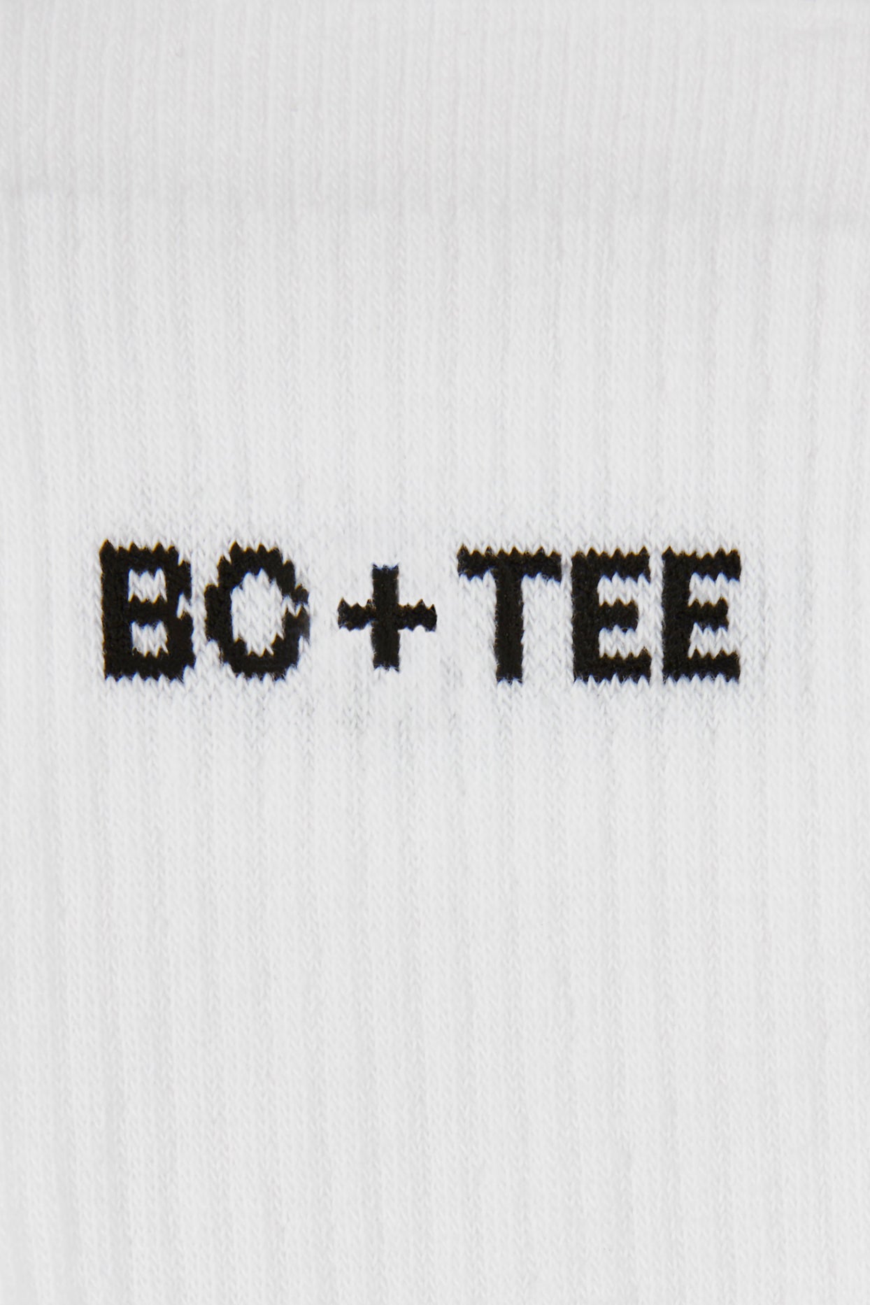 Ribbed Half-Crew Socks in White - 3