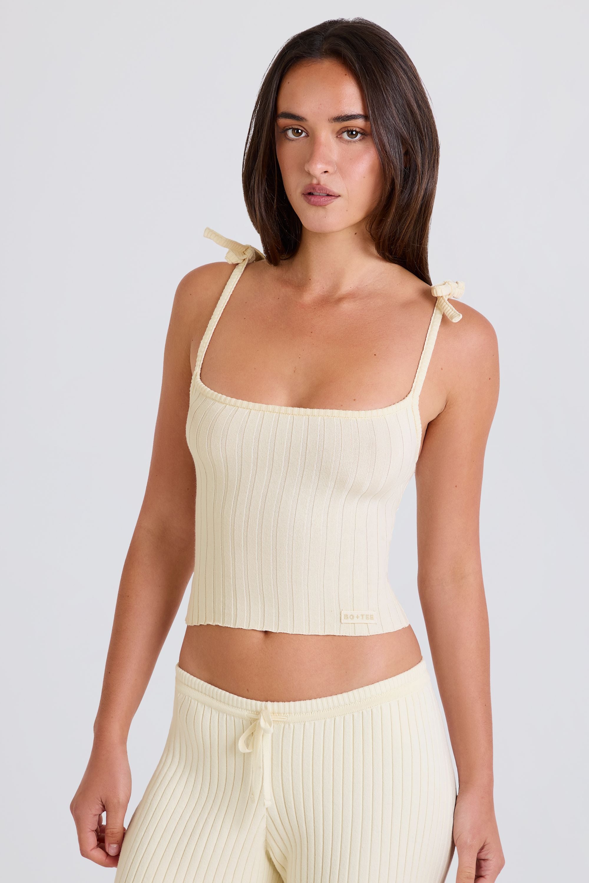 Cross-Back Tank Top in Cream | Oh Polly – Oh Polly UK