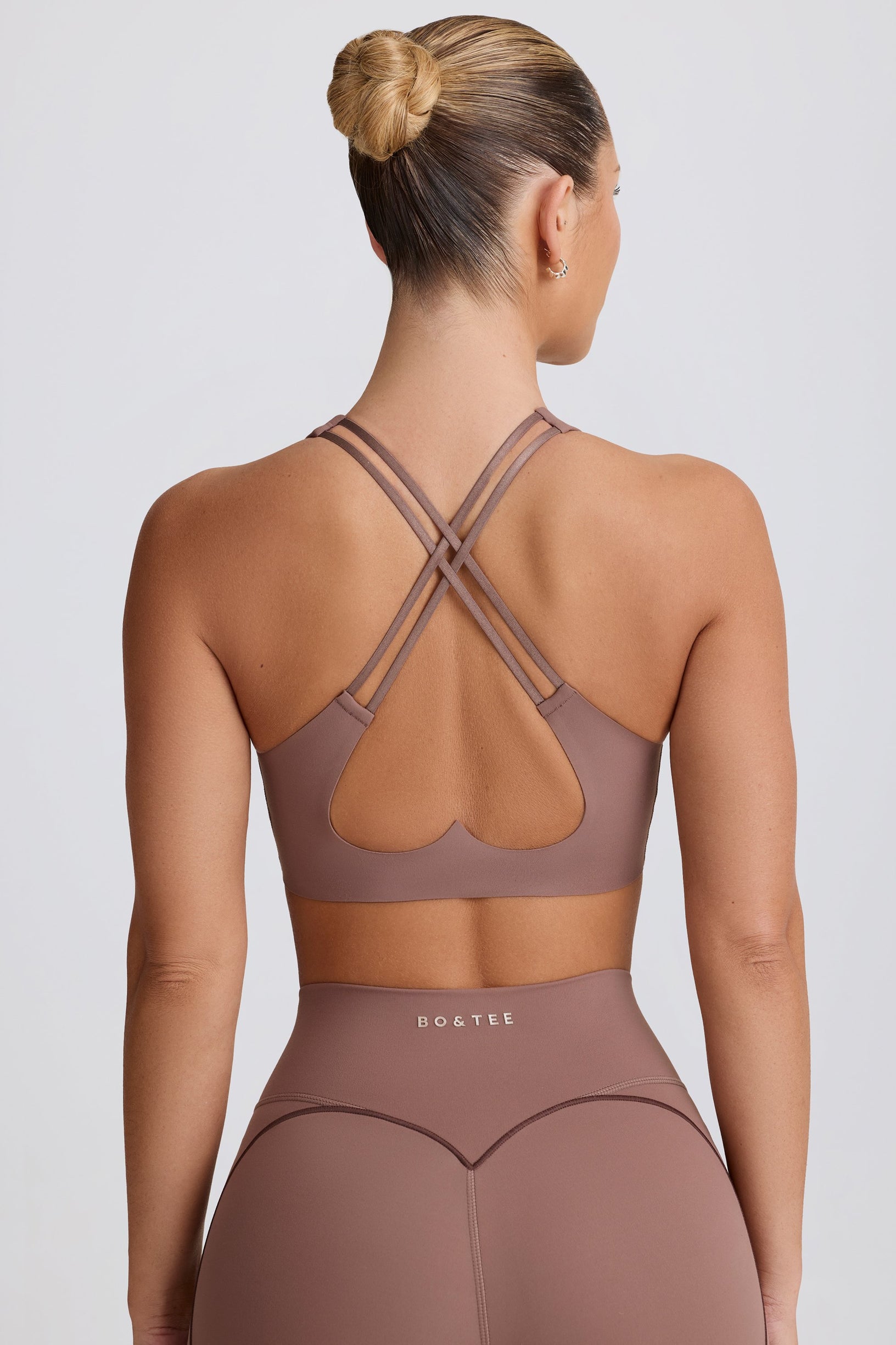 Soft Active Low-Impact Sports Bra in Mocha - 1