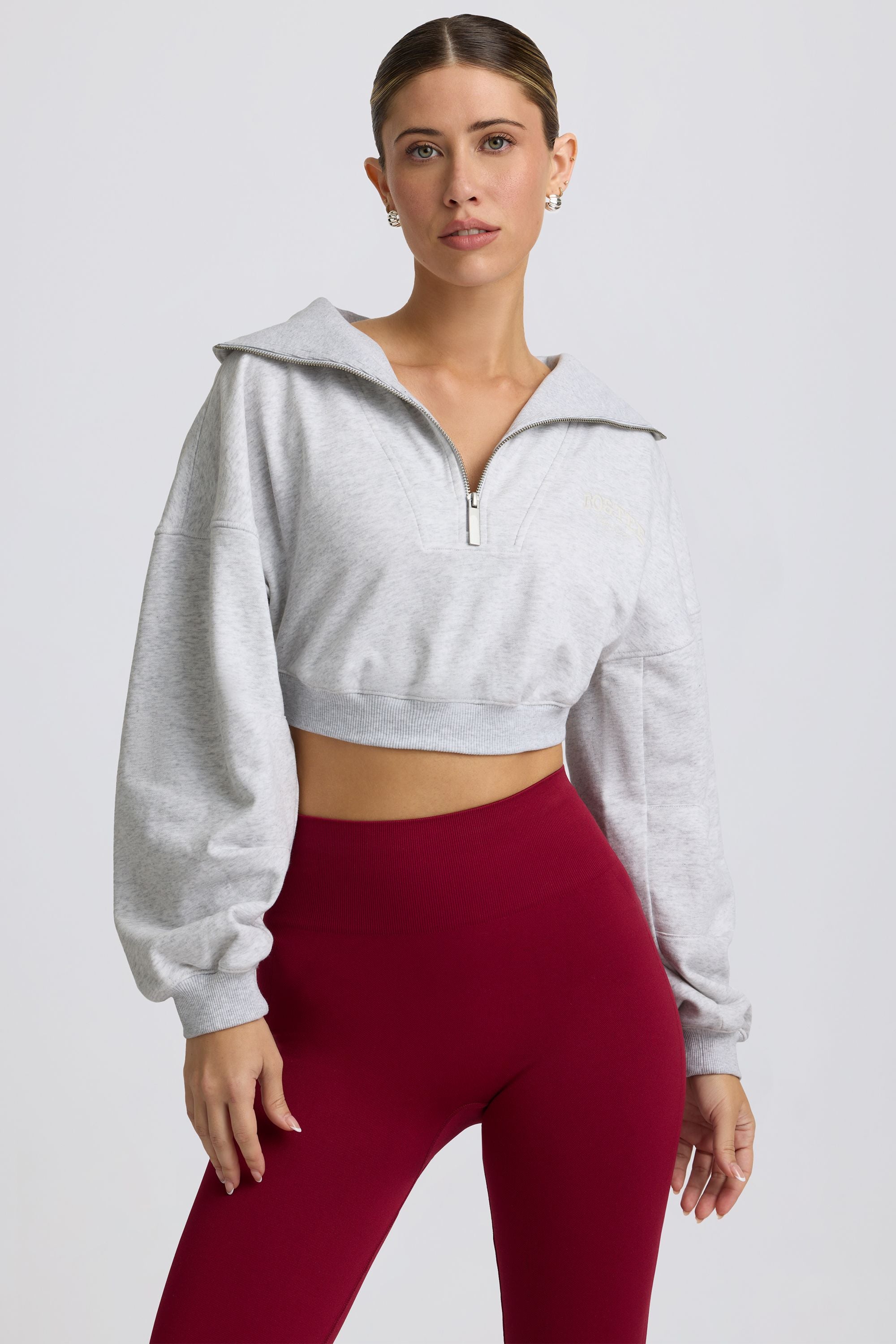 Melia 1/4 Zip Crop Sweatshirt