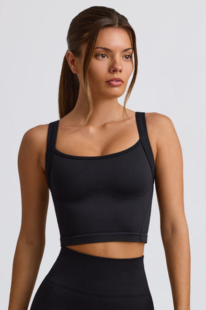 Super Sculpt Seamless Longline Camisole Top in Black