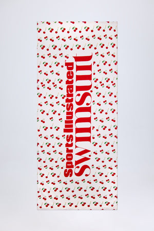 Logo Beach Towel in Cherry Print