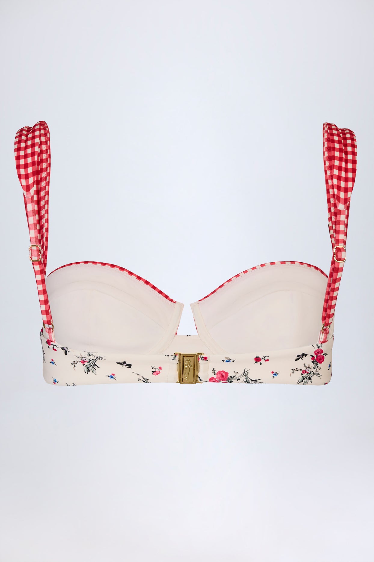 Underwired Balconette Bikini Top in Red Floral - 6