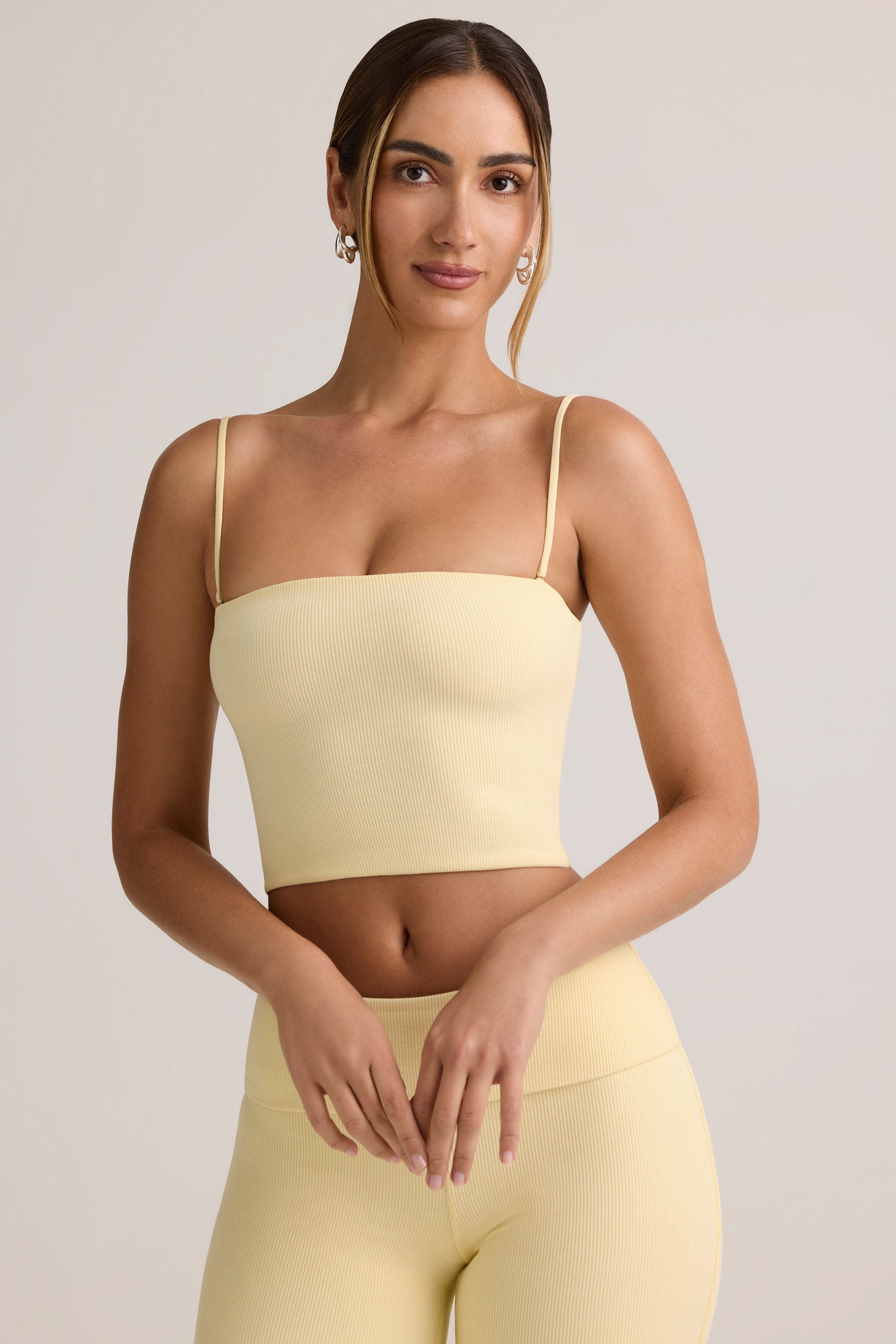 Modal Strapless Crop Top in Butter