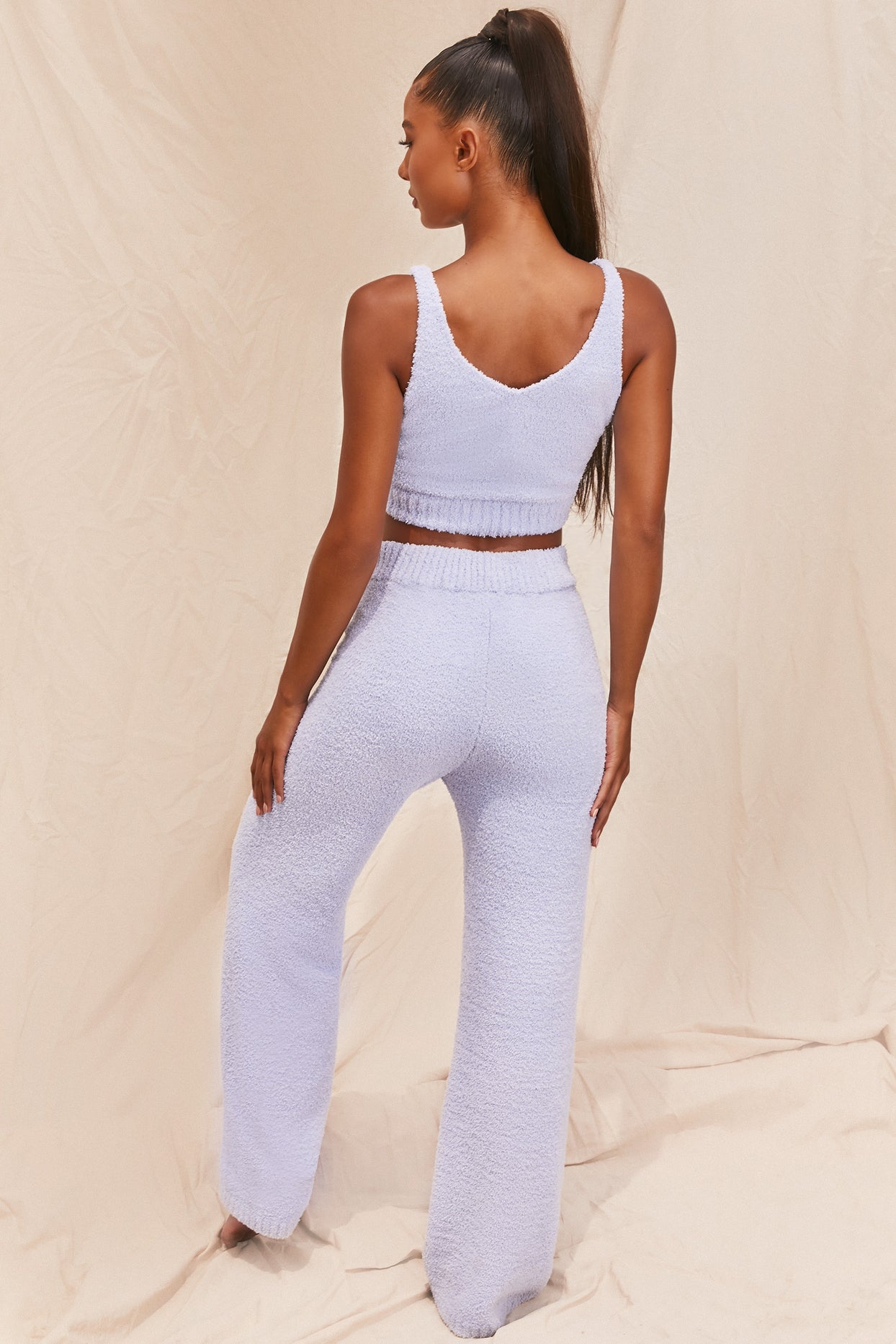 Cosy V Neck Tank Top in Baby Blue
