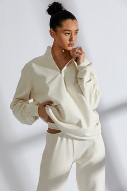 Fleece Sweatshirt in Ivory
