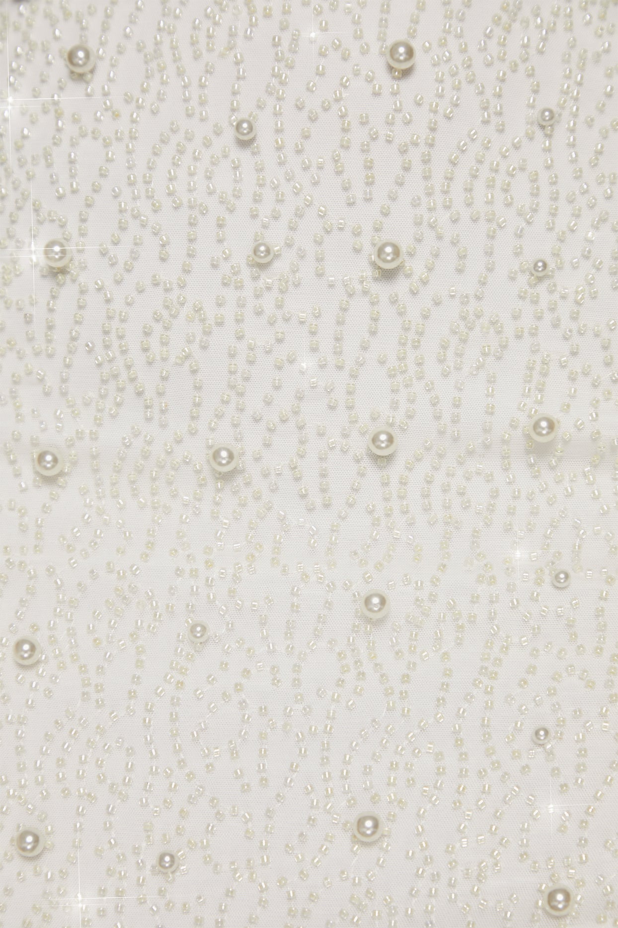 Ivory Embellished Sleeve Cowl Neck Crop Top