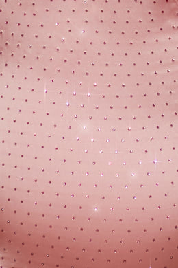 Asymetryczna mini sukienka w kolorze różowym