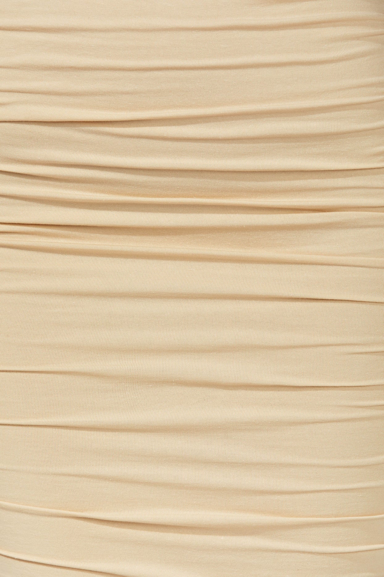 Kremowa sukienka midi z asymetrycznym dołem