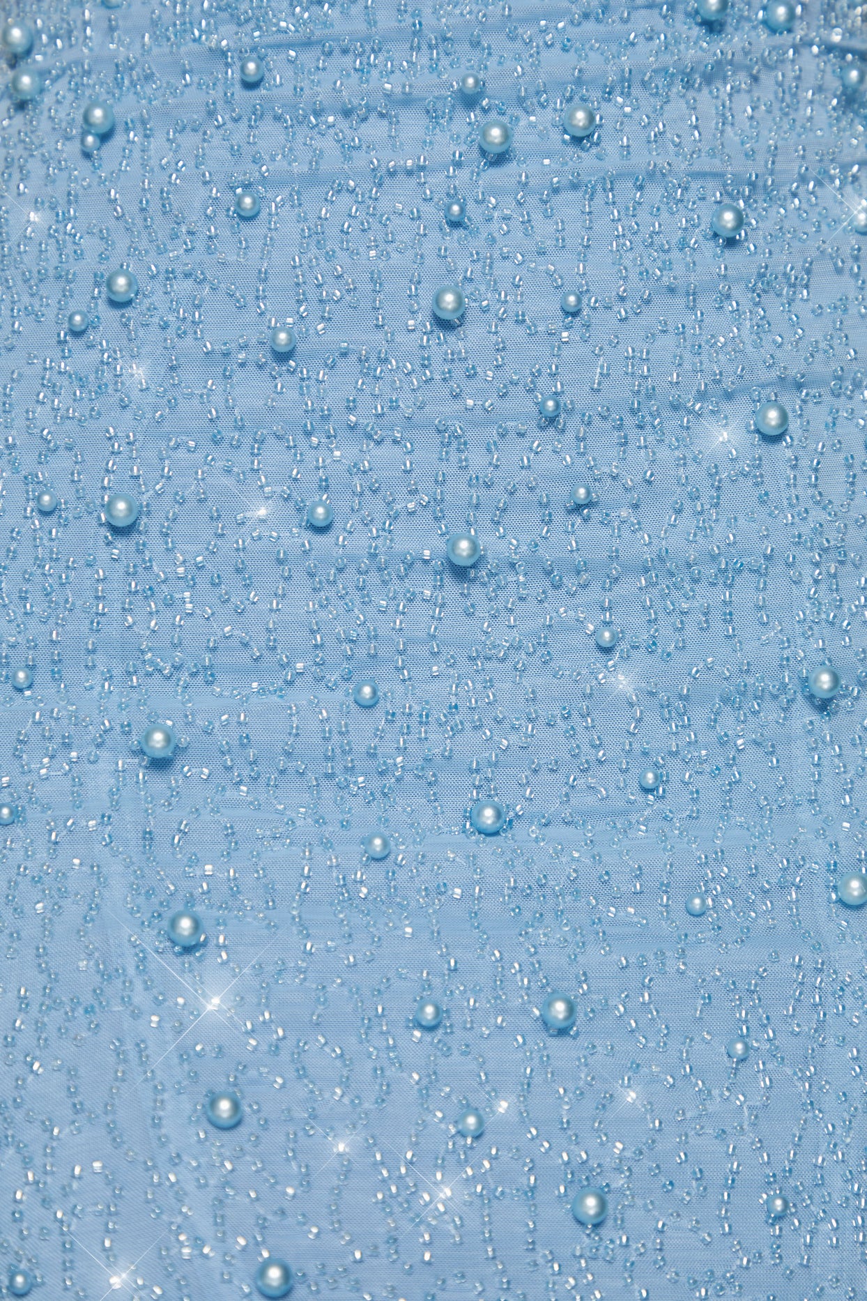 Embellished Cowl Mini Dress in Blue