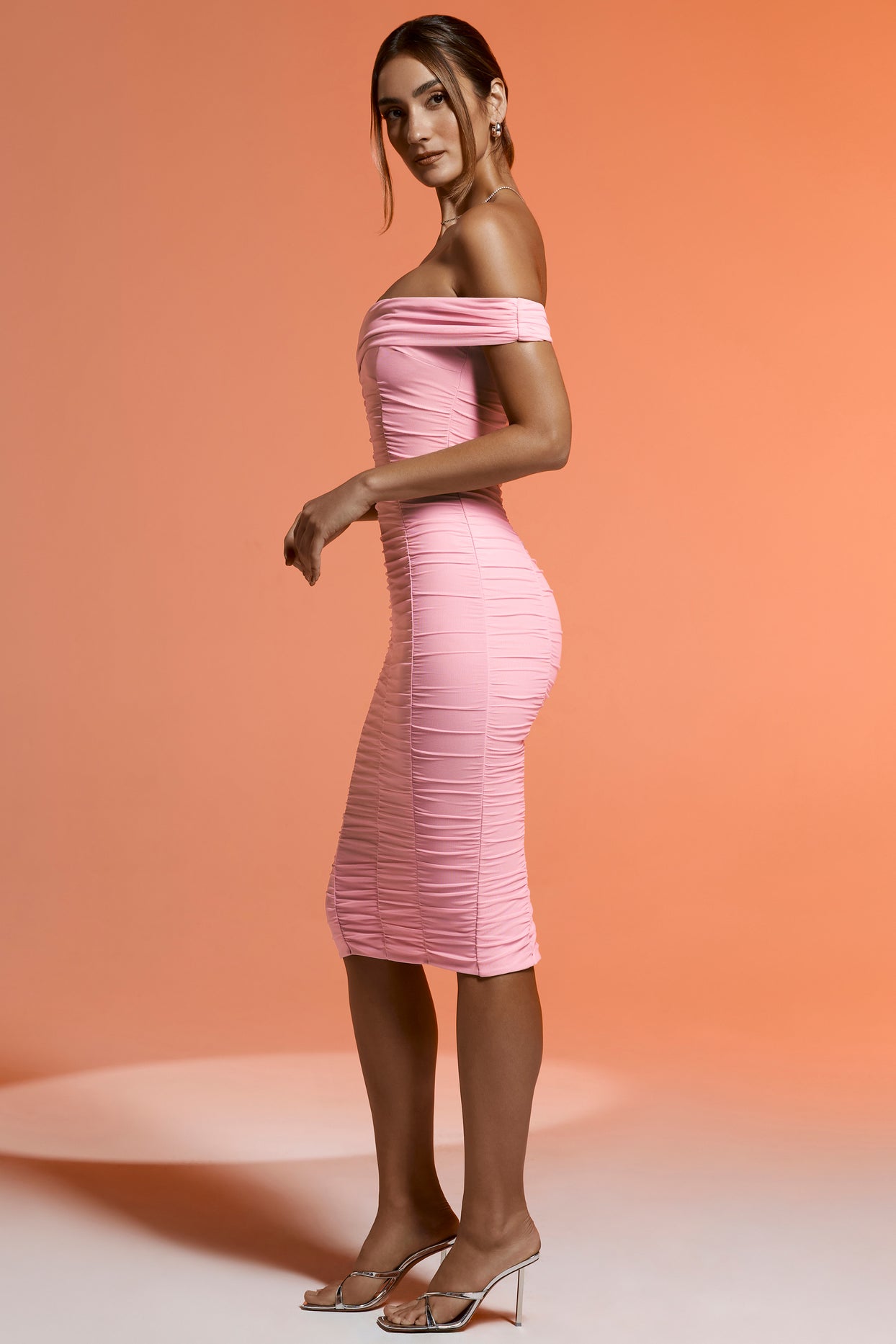 Single Strap Midaxi Dress in Pink