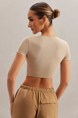 Monowire Crop Top in Stone