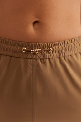 Spódnica maxi cargo w kolorze brązowym